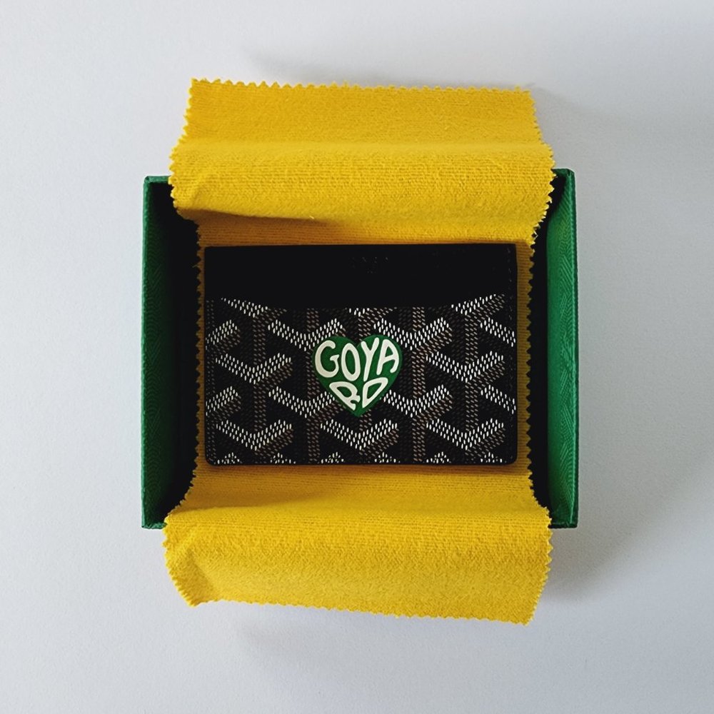 Custom Hand Painted Goyard Saint Sulpice Card Holder Wallet - Picture 4 of 13